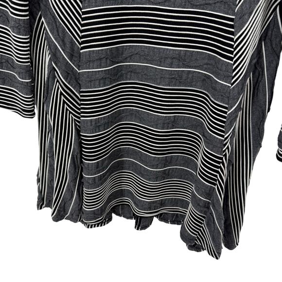 IC by Connie K MEDIUM Wearable Art to Wear Gray Artwear Artsy Blouse Shirt Top - Picture 4 of 8